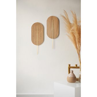 Designerski drewniany kinkiet ozdobny Rokke Ummo